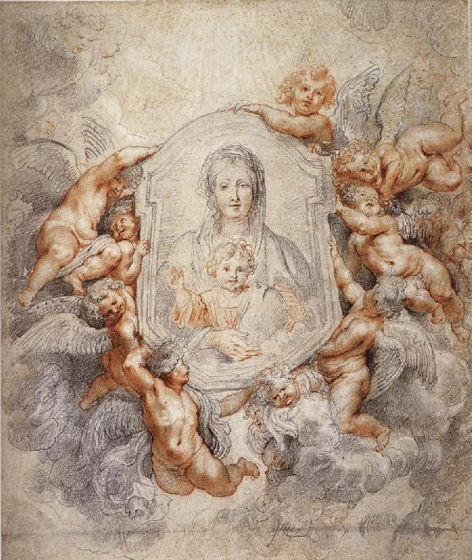 Peter Paul Rubens Portrait of the angel around Virgin Mary